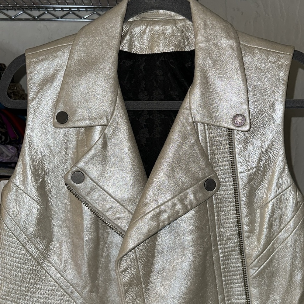 Karl Lagerfeld Leather Vest‎ Sz. M - Picture 4 of 11